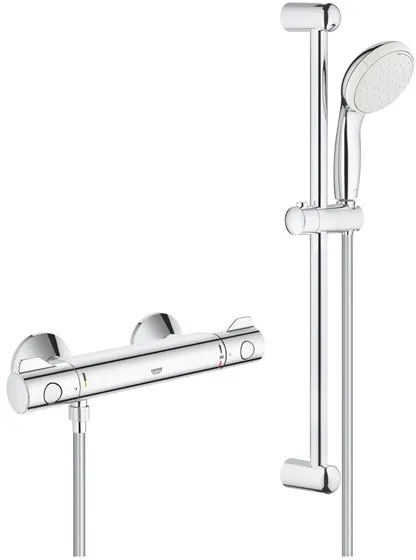 Grohe Tempesta II dusjsett inkl. Grohtherm 800 dusjarmatur, krom
