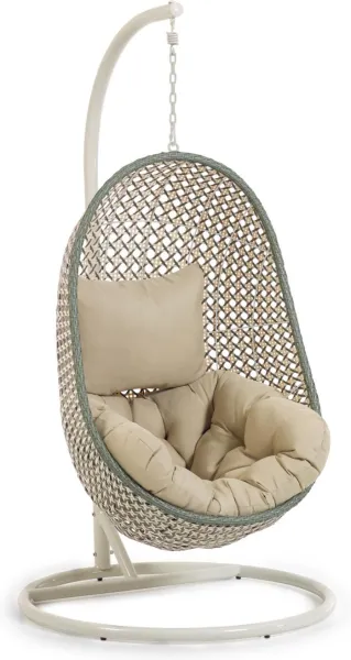 Cira, Utendørs hengestol med stativ, grønn, H197x105x105 cm