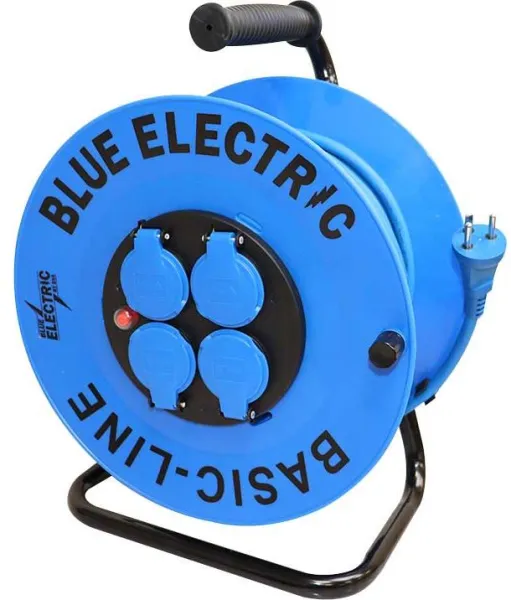 Blue electric kabeltrommel Basicline - 40 m