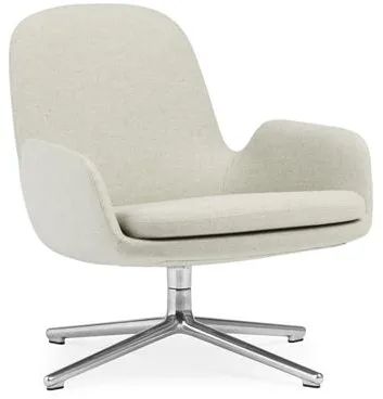 Normann Copenhagen Era Lenestol Lav med Swivel Aluminium/Main Line Flax MLF20