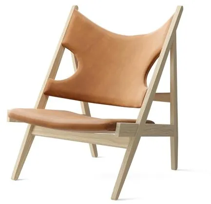 Audo Knitting Lenestol Polstret Natur Eik/Dunes Cognac