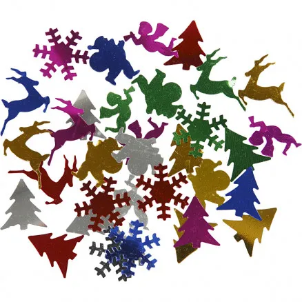 Paljetter, metalliske farger, størrelse 15 mm, 250 g/1 stk.