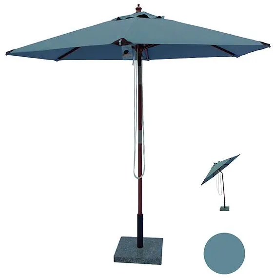 Geneve parasoll - 2,5 meter - grå