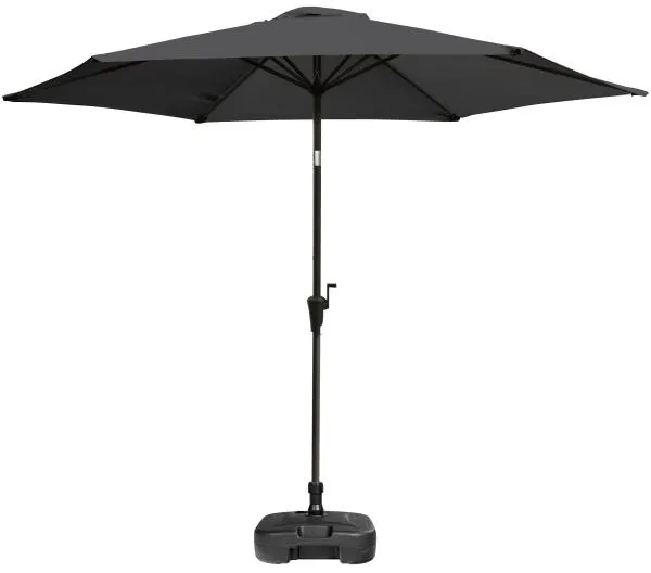 Parasol med tilt mørkegrå 3m 3m