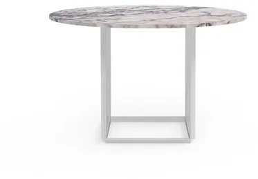 New Works Florence Spisebord Ø120 White Viola Marmor m. Hvit Stativ