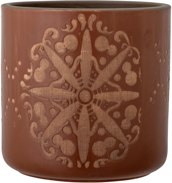 BLOOMINGVILLE Safio Dekorativ Blomsterpotte, Brun, Terrakotta